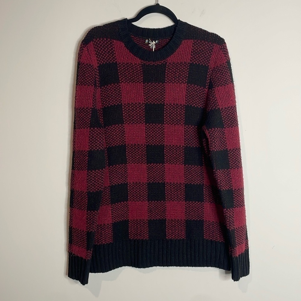 Smartwool | Men's Cozy Lodge Buffalo Check Sweater Wool Blend Size Small NWT